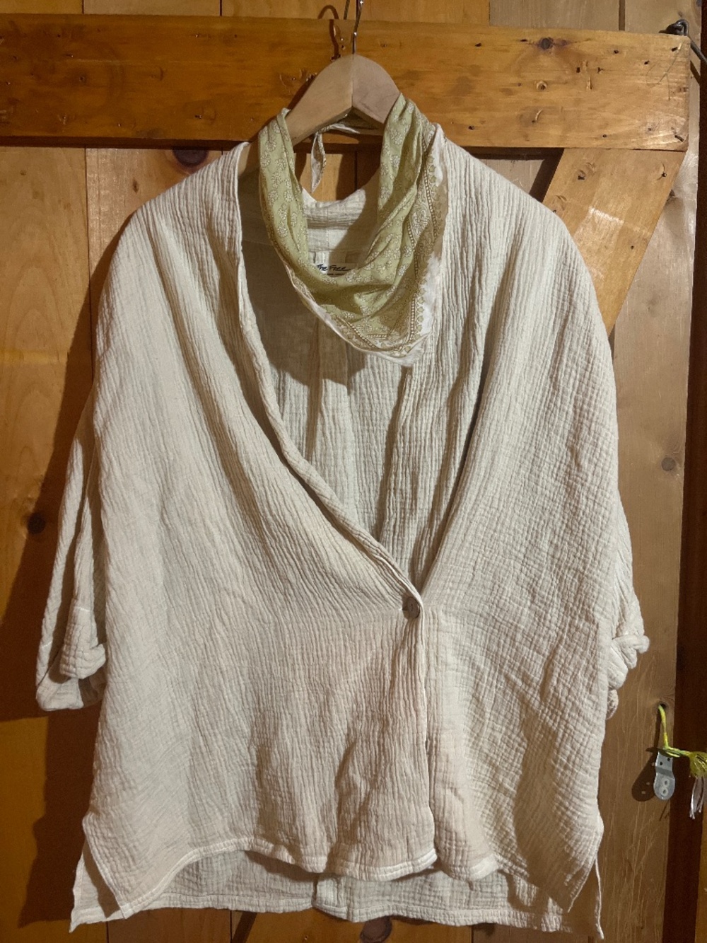 Lagenlook Oversized Cotton top with free neck scarf